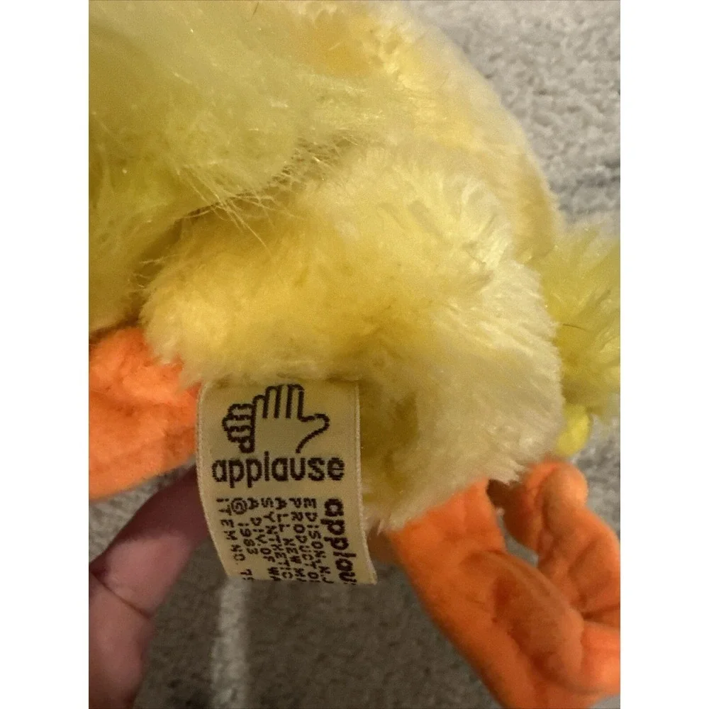 Applause Plush Denton‎ Duck Plush Vintage 1983 Easter Yellow  Orange
